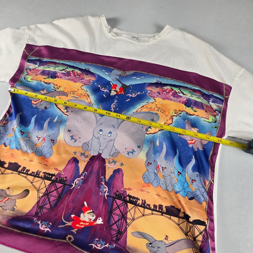 Zara Disney Dumbo Graphic T-Shirt Women Small White Short Sleeve Disneycore - Picture 5 of 8